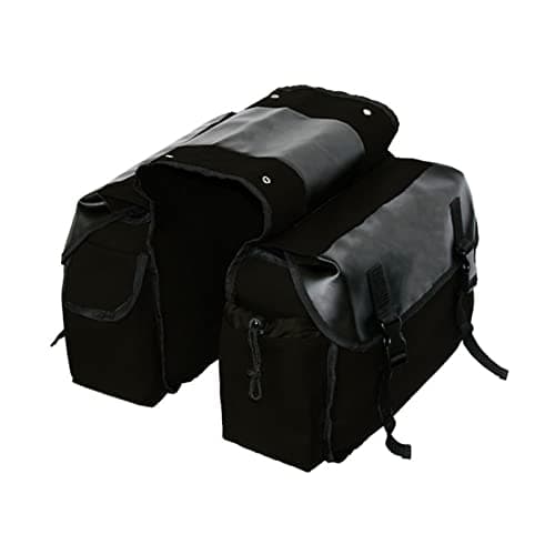 Dabey Motorcycle Saddle Bag,Motorbike Large Capacity Saddle Bag Motorcycle Riding Travel Canvas Waterproof Panniers Box Side Tools Bag Pouch for Motorbike, Black