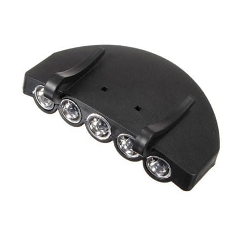 LED Hat Light - ABS, 3.3x1.9x0.9in 5-LED Portable Flashlight | Waterproof