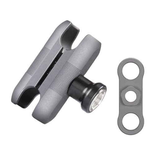 FANAUE Anti-Theft Double Socket Arm Compatible with RAM Mounts B Size Ball head and Bike Motorcycle Phone Holder, Fits Industry all Standard 1" Ball Adapters, Made of Aluminum Alloy Length 2.4"
