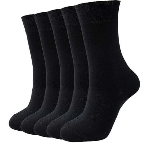 VoJoPi Women’s Cotton Socks 5 Pairs – Thin Breathable Crew Socks, UK 4-8