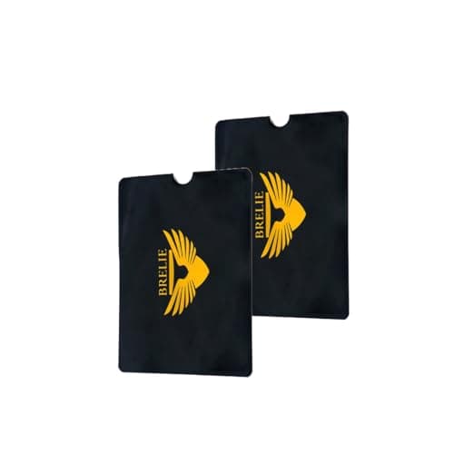 BRELIE RFID Blocking Sleeves- Credit Card Sleeve Protector, Contactless Security Protector, Protection from Cyber & Identity Theft, Credit Card Sleeves x2 Each Pack