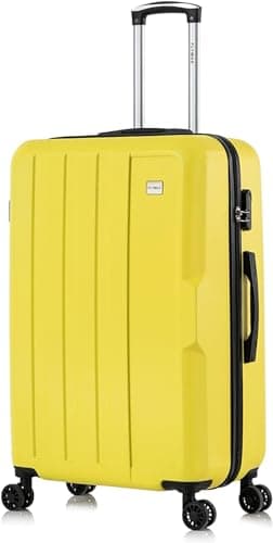 55x35x20 Cabin Suitcase Carry on Suitcase Hard Shell Hand Luggage Cabin Bag Case Approved For Ryanair EasyJet 2 Small Fits 8kg 10kg 35 Litre Capacity + 3 Digit Lock + Telescopic Handle Cabin Luggage