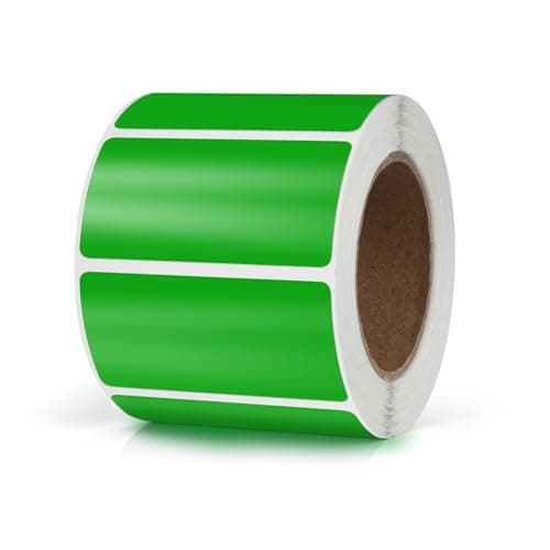 Meitaat Green Rectangular Labels 50 x 25mm Blank Stickers Roll 500 Pcs