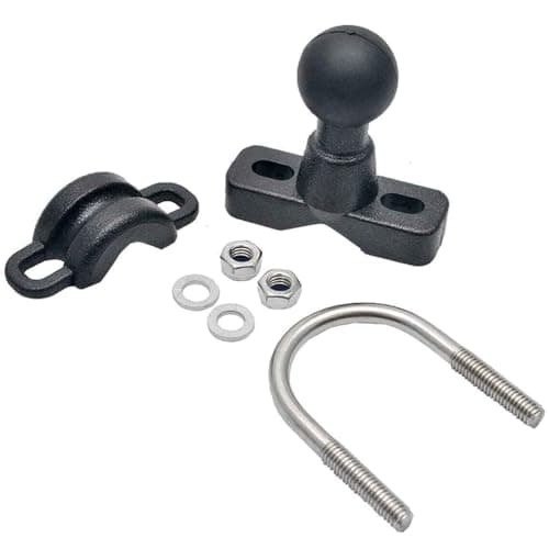 JYTDBCS Motorcycle Handlebar Base Kit with U-Bolt Universal Accessory Black Phone Holder Mount Base