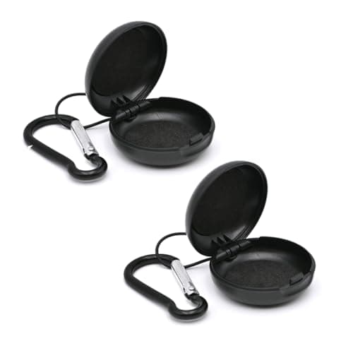 LICQIC Earplug Case, Earbud Storage, 2 Pcs Black
