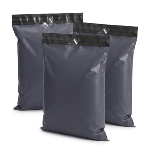 Switory 17x24 Inch Parcel Bags 25Pcs, Strong Large Postal Bags, Heavy Duty Mailing Bags | Tear-Proof, Self-Seal & Waterproof Packaging for Clothes, Postage & Shipping | Grey