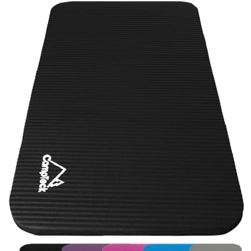 CampTeck U6962 - Non-Slip Yoga Knee Pad Soft Foam Yoga Knee Mat for Fitness, Exercise, Workout, Gym, Pilates etc. - Black
