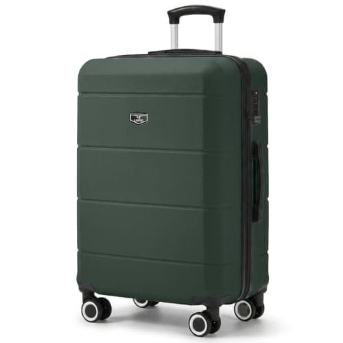 LUGG 24 Inch Jetset Suitcase Hard Shell Case 4 Wheel Travel Bag Lightweight ABS Material with TSA Lock Approved for Travel with easyJet, British Airways, RyanAir, Virgin Atlantic (65x44x25.5cm)