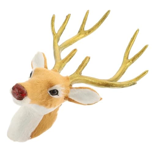 MUELODSIC Artificial Deer Head Christmas Elk Decor Holiday Party Photo Prop