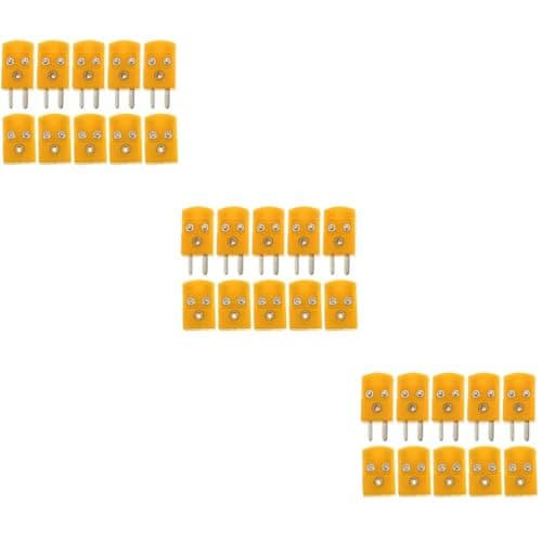 Ciieeo 15sets Thermocouple K Type Connector Plugs Male Female Cable Adapters K Type Thermocouple Adapter for Precise Temperature Measurement Cable