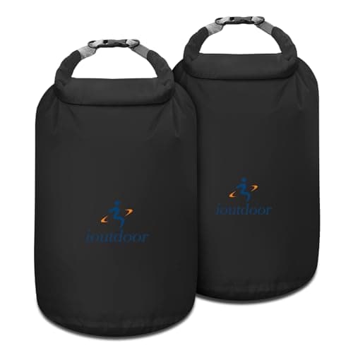 ioutdoor Dry Bag Set,2L/5L/10L/20L Waterproof Dry Sacks (Black 5L+5L)