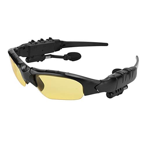 Pissente Bluetooth 5.0 Solar Powered Sunglasses Headset, 93g (Yellow)