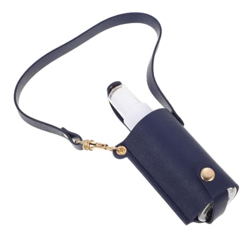 HYTROVE Empty Travel Spray Bottle 60ml Navy Pet with Pu Case, Portable Lotion Bottle for Bag or Pouch, Easy to Store and Use for Female Friends