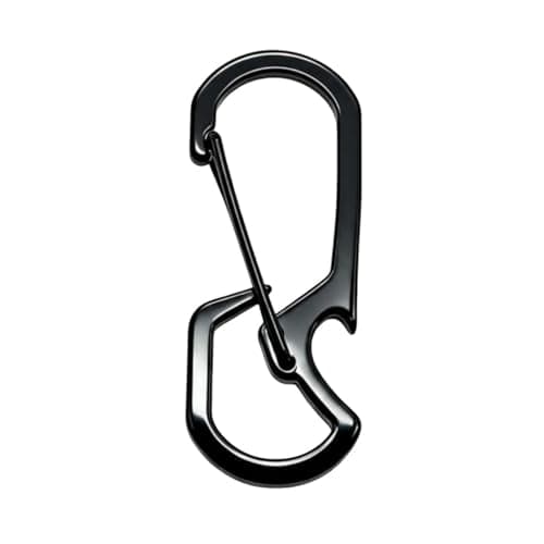 Wsymxuo Keychain Bottle Opener Multi Tool Bottle Opener Keychain Heavy Duty Stainless Steel Carabiner for Travel, Matte Black