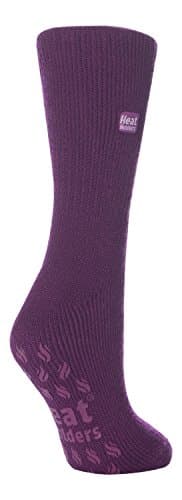 HEAT HOLDERS Ladies Thermal Slipper Socks Lavender Size 4-8 Uk, 37-42 eur