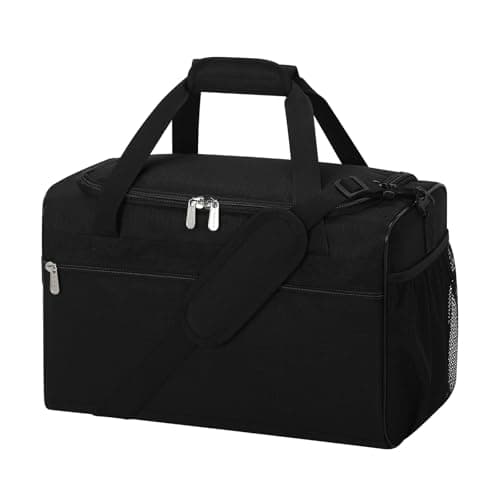 ZZY 20L Small Gym Bag Carry On Holdall, Black