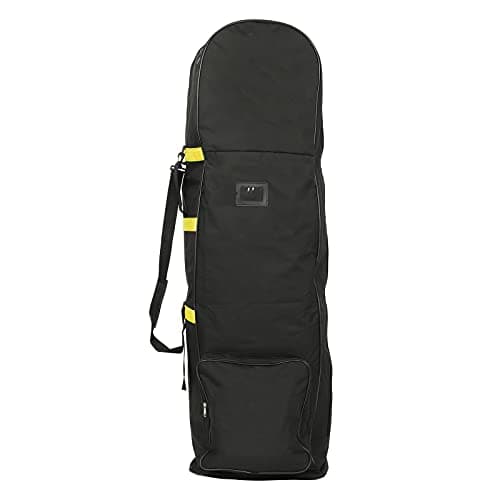 Mtlavishness Golf Aviation Bag with Wheels Foldable 600D Oxford Golf Club Case Cover Travel Bag Storage Pouch for Outdoor Travel, Lightweight and Wear Resistant Golf Travel Bag (Yellow)