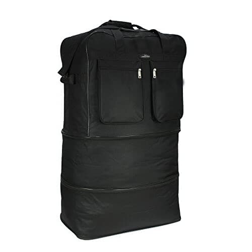 ARIANA Extra Large Strong Expandable Cargo Zipper Duffle Wheeled Travel Bag - 855 (36"- H95xW54xD34cm)