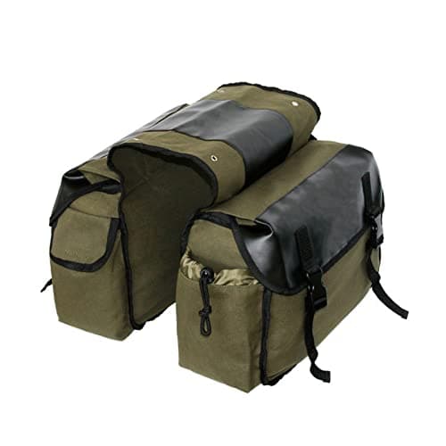 ACAGALA Motorbike Large Capacity Saddle Bag Motorcycle Riding Travel Canvas Waterproof Panniers Box Side Tools Bag Pouch for Motorbike