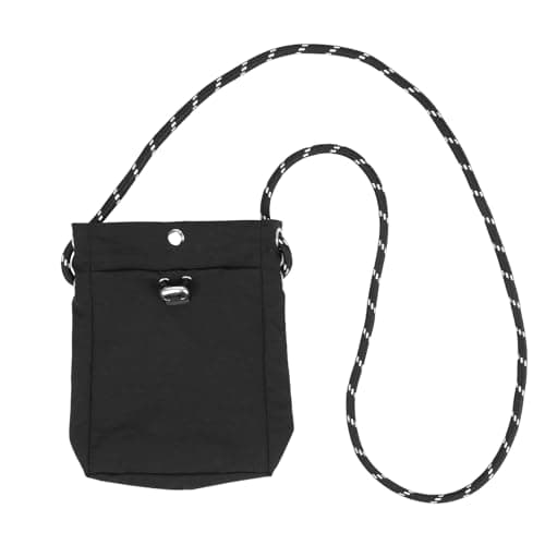 FACHOI Small Crossbody Bag for Women Men, Waterproof Mobile Phone Bags Womens Cross Body Sling Bags Mini Neck Pouches with Long Strap for Daily Commute Festival Workout F4-FBSJB (Black)