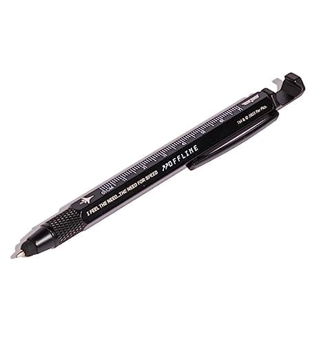 Blue Sky Multitool Pen with Ruler - Black, Stainless Steel