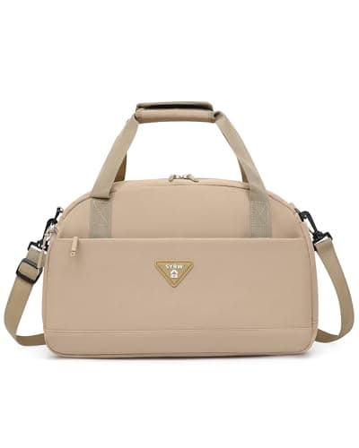 Micmores for Ryanair Cabin Bags 40x30x20 Underseat, Water Resistant Nylon Travel Bag for Women Men, Carry on Bag with Wet Dry Pocket, Durable Weekend Overnight Bag 20L (Khaki)