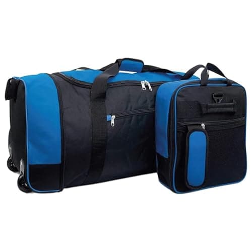 XPLR Foldaway Holdall with Wheels – Lightweight 80L Travel Bag with Durable Wheels, Pull Handle & Shoulder Strap – Foldable Luggage for Gym, Hiking, Camping, Holidays & Travel – Compact & Spacious