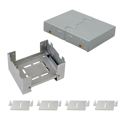 Portable Camping Stove, Mini Camping Stove, Folding Stove for Camping, Camping Backpacking Stove, Suitable for Outdoor, Picnic, Barbecue, Camping, Hiking, Travel, 2 Pcs, with 4 Wind Deflectors
