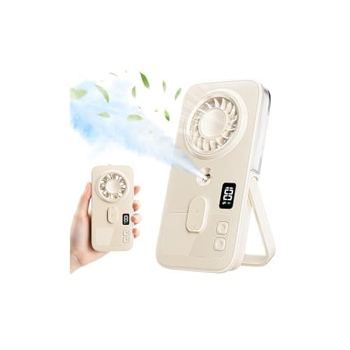 Kssvzz Portable Handheld Misting Fan, Rechargeable Mini Personal Fan