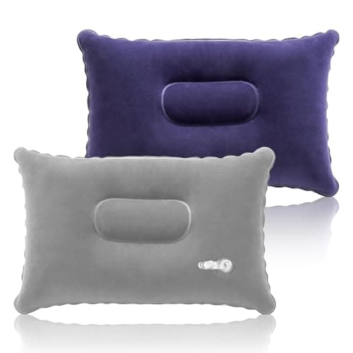 SMCEHEYA 2x Inflatable Pillows 32 * 22cm Blow Up Pillow Travel Pillow