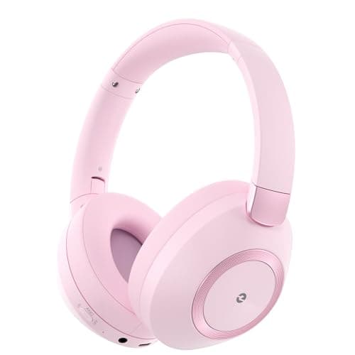 Headphones Wireless Over Ear Headphones, Fast Charging for Travel (Pink)