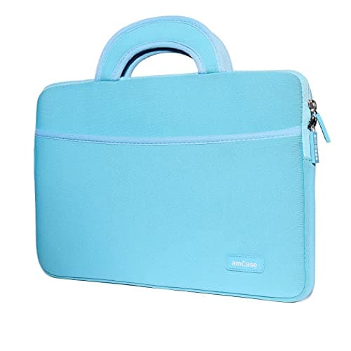 amCase for Chromebook Case-11.6 to 12 inch Neoprene Travel Sleeve with Handle-Turquoise