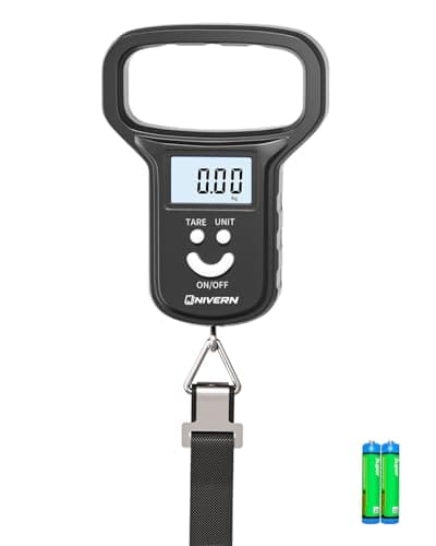 NIVERN Digital Luggage Scale with Strong Strap & Backlit LCD, Portable Suitcase Weighing Scales for Travel, Airline Baggage & Postal Use, Ideal Fishing Accessories for Outdoor Enthusiasts