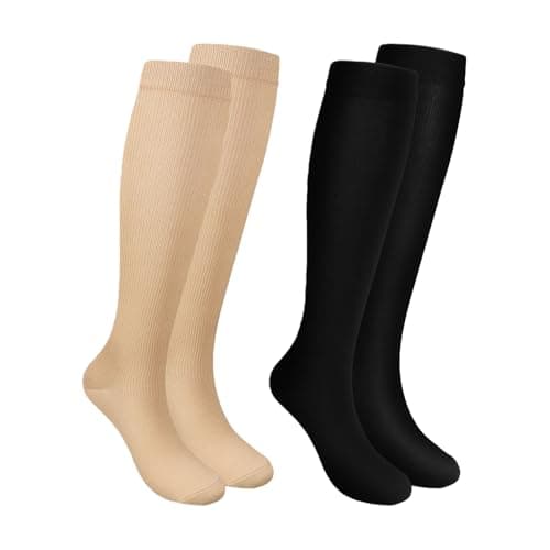 Losvcbcx (2/4/6/7 Pairs Compression Socks for Women & Men 15-20 mmHg is Best Athletic & Medical for Running Flight Travel Nurses