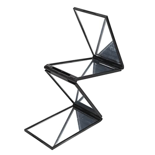 Portable Folding Mirror, Exquisite 360 Degree 4 Way Hair Cutting Desktop Mirror for Travel