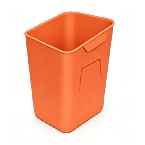 Car Interior Storage Box – Car Door Organizer with Umbrella Holder & Trash Can, Black Silicone Side Pocket for Vehicle, Multi-Functional Door Storage, Easy Clean (Orange Left)