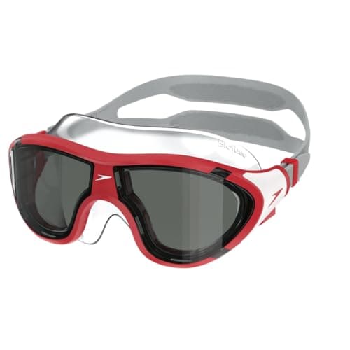 Speedo Unisex-Youth Biofuse Mask | Dive | Leak Free | Ergonomic Design, RED, One Size