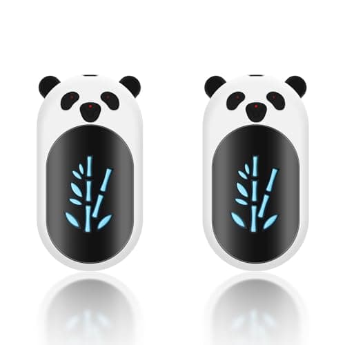 Aussido Rechargeable Hand Warmers 2 Pack, 6000mAh 20Hrs Long-Lasting Heat, Electric Hand Warmer for Camping Hiking Fishing, Portable Handwarmers for Men Women (Panda Shape)