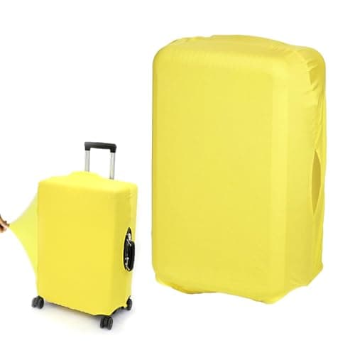 SURALIN 1 x Yellow Elastic Suitcase Cover, Anti-Scratch Medium Suitcase Cover, Travel Accessories