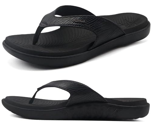 KuaiLu Womens Arch Support Flip Flops Yoga Mat Cushioned Orthopedic Sandals