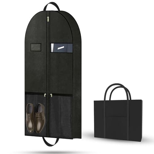Black Garment Bag for Business Traveler; Business Weekender Suit Carriers
