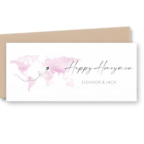 For Your Honeymoon Money Wallet Card, Happy Honeymoon Money Wallets for Cash Gifts, Personalised Gift Envelopes for Money Honeymoon Fund Money Wallet, Honeymoon Gift Wallet