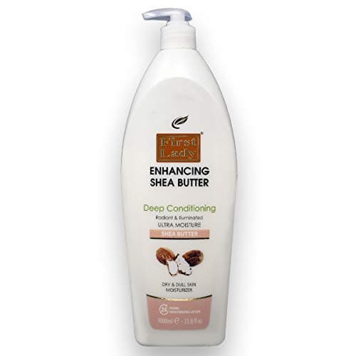 First Lady Shea Butter Moisturising Lotion 1000ml with Pump Dispenser – Deep Hydration Body Lotion for Dry & Sensitive Skin – Nourishing & Smoothing Cream for Soft, Healthy-Looking Skin
