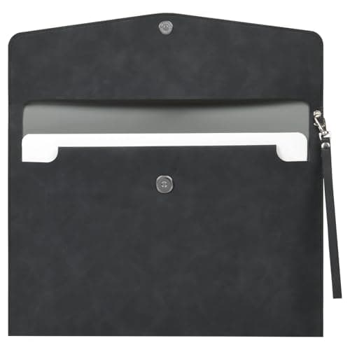 OFFCUP Envelope Documents, A4 Leather File Folder, Portable PU Document Bag