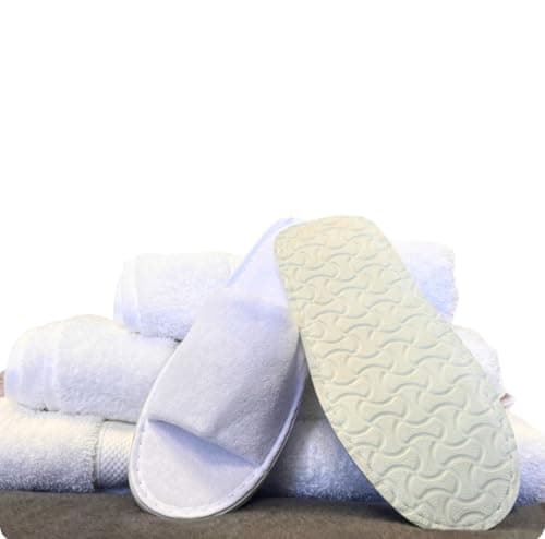 Children's Open Toe Towelling Spa Slippers Various Sizes (Child Slipper 4-5 (18cm))