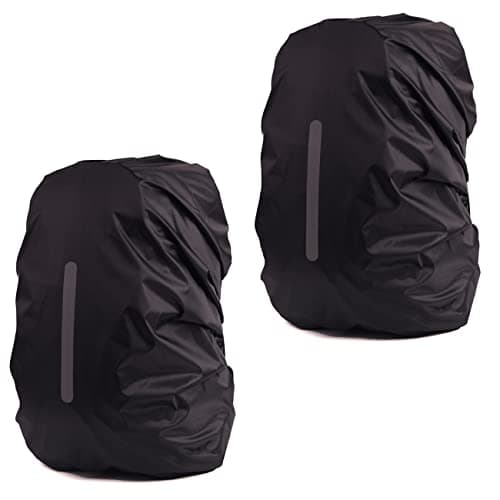 MOPHOEXII 2 Pack Waterproof Rain Cover for Backpack, Backpack Rain Cover with Reflective Strip,Rucksack Rain Cover for Bicycling/Hiking