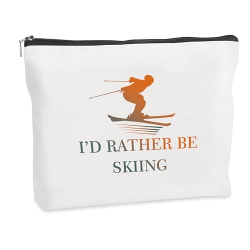 WRNZL Skiing Gifts Accessories Ski Gifts for Men Women Skiers Christmas Birthday Stocking Fillers Valentines Day New Year Halloween International Womens Day Retirement Gifts Skiing Makeup Bag Presents