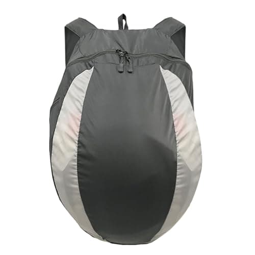 Motorcycle Helmet Backpack Bag, 28L Large Capacity Foldable Portable Backpack for Motorbike Bike Helmet Basketball, Lightweight Outdoor Sport Hiking Travel Daypack Cycling Rucksack for Men Women