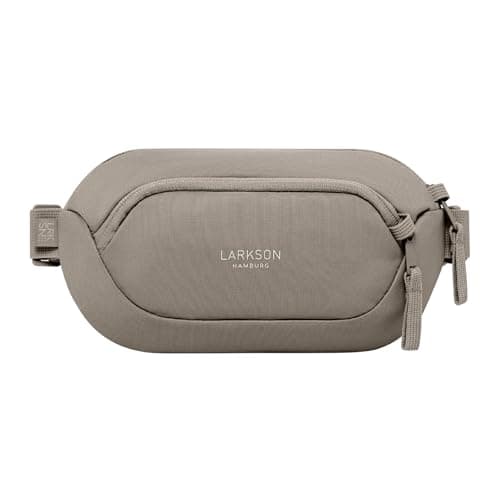 Larkson Small Waist Pack Slingbag Men & Women Grey - Helge - Anti-Theft Bum Bag Cross Body Bag with RFID Blocker for Everyday & Travel - Breathable Mesh Padding - Water-Repellent
