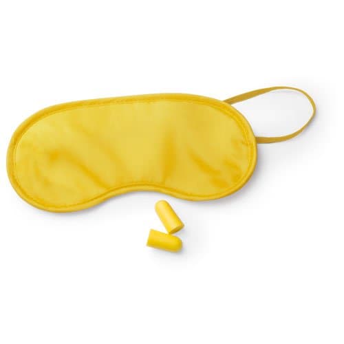eBuyGB Colourful Eye Mask and Ear Plug Set, Yellow